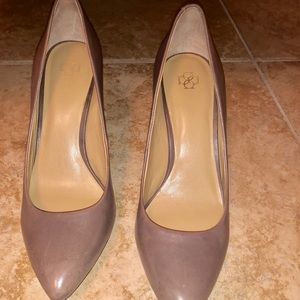 Elegant Taupe Leather Pumps